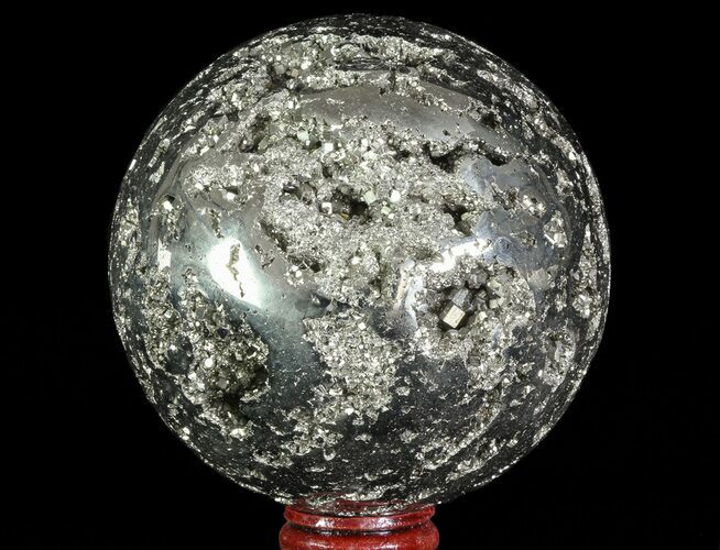 Polished Pyrite Sphere - Peru #65872